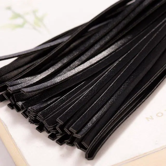 Alt view image 4 of 7 - Women Leather Tassels Keychain Car Circle Key Rings Gift Bag Hanging Buckle (Golden)