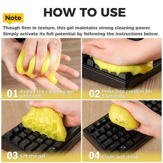 Alt view image 4 of 7 - Car Cleaning Gel (Purple,Grape) Dust Cleaning Putty Universal Car Interior Cleaner Keyboard Dust Remover Car Slime Gifts for Men Women girl1 pack