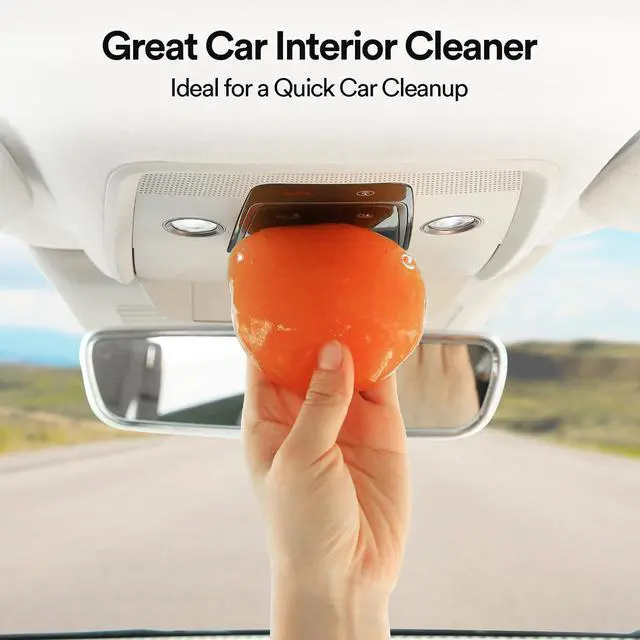 Alt view image 2 of 7 - Car Cleaning Gel Car Putty Car Cleaning Kit Car Interior Cleaner Slime Car Cleaning Supplies Auto Detailing Tools Car Accessories Car Gifts for Women Men Keyboard Cleaner Orange