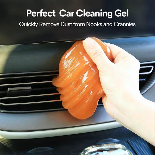 Alt view image 3 of 7 - Car Cleaning Gel Car Putty Car Cleaning Kit Car Interior Cleaner Slime Car Cleaning Supplies Auto Detailing Tools Car Accessories Car Gifts for Women Men Keyboard Cleaner Orange