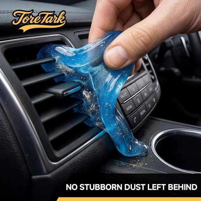 Alt view image 2 of 7 - Car Cleaning Gel Reusable Interior Car Cleaner Putty, Natural Auto Detailing Slime for Vents & Crevices, Universal Car Accessories Gift for Men & Women, Blue