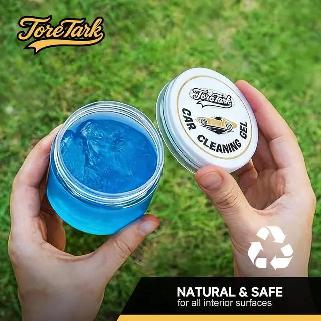 Alt view image 3 of 7 - Car Cleaning Gel Reusable Interior Car Cleaner Putty, Natural Auto Detailing Slime for Vents & Crevices, Universal Car Accessories Gift for Men & Women, Blue