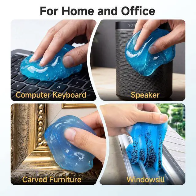 Alt view image 7 of 7 - Car Cleaning Gel Reusable Interior Car Cleaner Putty, Natural Auto Detailing Slime for Vents & Crevices, Universal Car Accessories Gift for Men & Women, Blue