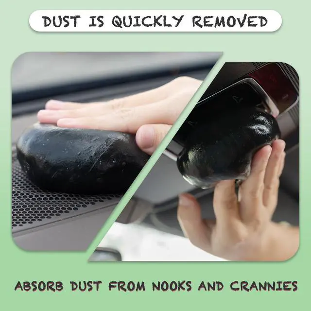 Alt view image 3 of 7 - Cleaning Gel for Car Cleaner Cleaning Kit Automotive Air Vent Dust Cleaning Slime for Auto Cleaning Putty Universal Dust Car Accessories Car Interior Cleaner Keyboard Cleaning Laptop Black