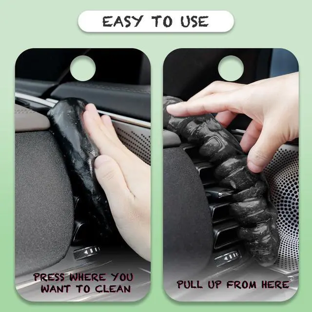 Alt view image 4 of 7 - Cleaning Gel for Car Cleaner Cleaning Kit Automotive Air Vent Dust Cleaning Slime for Auto Cleaning Putty Universal Dust Car Accessories Car Interior Cleaner Keyboard Cleaning Laptop Black