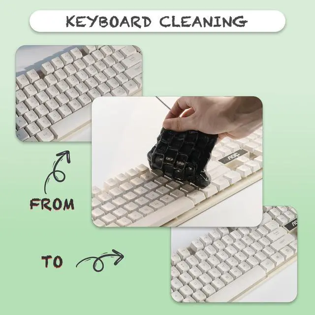 Alt view image 7 of 7 - Cleaning Gel for Car Cleaner Cleaning Kit Automotive Air Vent Dust Cleaning Slime for Auto Cleaning Putty Universal Dust Car Accessories Car Interior Cleaner Keyboard Cleaning Laptop Black