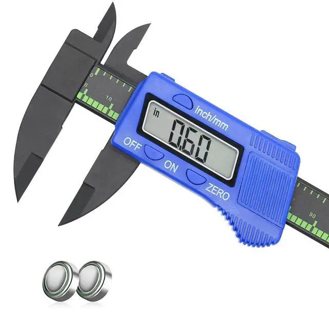 Main image of Electronic Digital Caliper, Plastic Vernier Caliper, Caliper Measuring Tool with Inch/Millimeter Conversion, Extra Large LCD Screen, 0-6 Inch/0-150 mm, Auto Off Featured Micrometer Ruler