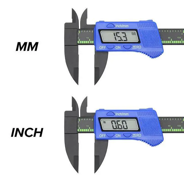 Alt view image 3 of 6 - Electronic Digital Caliper, Plastic Vernier Caliper, Caliper Measuring Tool with Inch/Millimeter Conversion, Extra Large LCD Screen, 0-6 Inch/0-150 mm, Auto Off Featured Micrometer Ruler