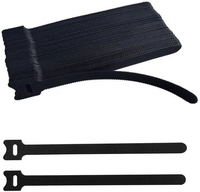 Main image of 8 Inches Black Reusable Cable Ties,Multi-purpose Adjustable Cord Straps, Cable Organizer,Cord Wrap and Hook Loop Cords Management,Adjustable Cord Ties for Organizing Home, Office, Data Centers,56 PCS