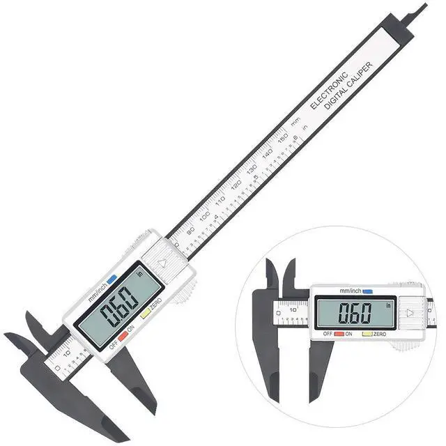 Alt view image 5 of 7 - Electronic Digital Caliper, Plastic Vernier Caliper, Caliper Measuring Tool with Inch/Millimeter Conversion, Extra Large LCD Screen, 0-6 Inch/0-150 mm, Auto Off Featured Micrometer Ruler