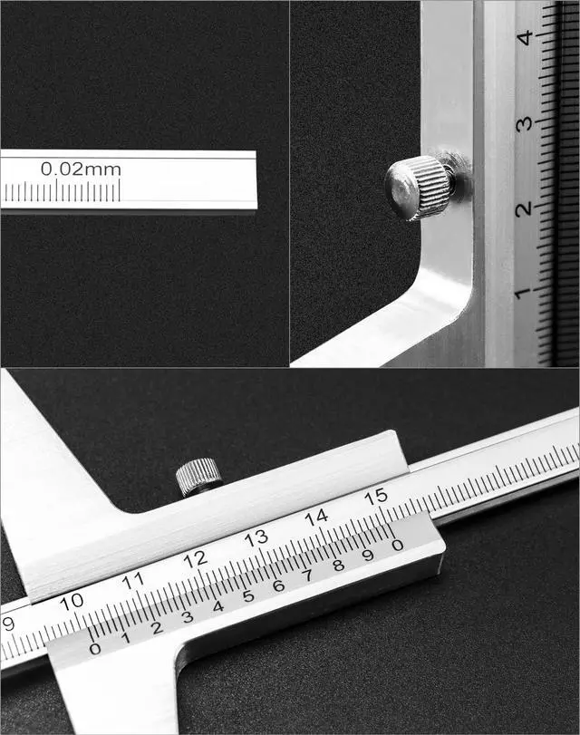 Alt view image 5 of 7 - Depth Vernier Caliper, 0-150mm Aluminum Micrometer Gauge Measuring Tool, -0.02 Accuracy, 1 Pack