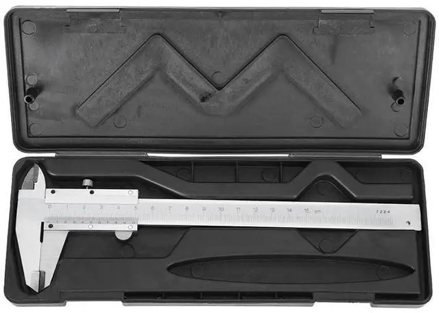Alt view image 2 of 7 - 6IN Vernier Caliper,Carbon Steel Metric 0-150mm Manual Micrometer Caliper,0.02mm Accuracy Measuring Tool for Inside,Outside,Depth & Step Size