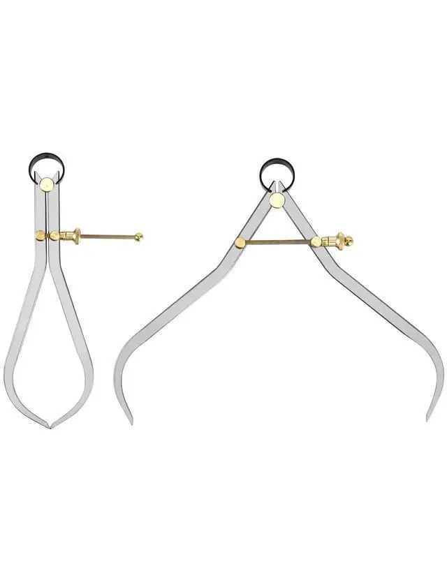 Alt view image 2 of 7 - Precision Spring Dividers Calipers, Nut Adjustment 8 Inch Jaw Capacity