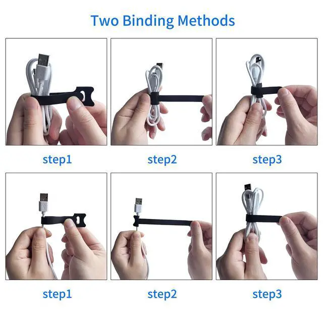 Alt view image 5 of 5 - 80 PCS 6 Inches Multi-Colour Reusable Cable Ties Cord Straps Multi-Purpose Wire Ties Cord Wrap Hook and Loop Organizer Cable Management,Adjustable Cord Ties for Organizing Home,Office,Data Centers