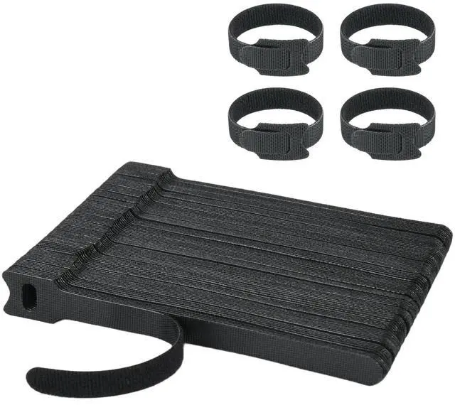 Main image of 100PCS Black 6 Inch Reusable Cable Ties Adjustable Cord Organizers for Home, Office & Electronics Multi-Purpose Wire Management Solution