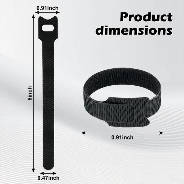 Alt view image 2 of 7 - 100PCS Black 6 Inch Reusable Cable Ties Adjustable Cord Organizers for Home, Office & Electronics Multi-Purpose Wire Management Solution