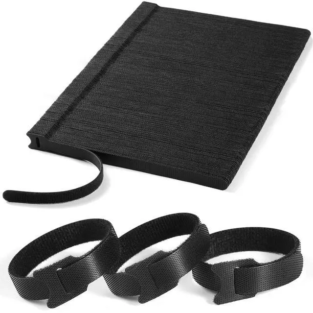 Main image of 200 PCS 8 Inches Reusable Cable Ties | Adjustable Cord Wraps, Cable Straps | Hook & Loop Cord Organizer, Cable Management
