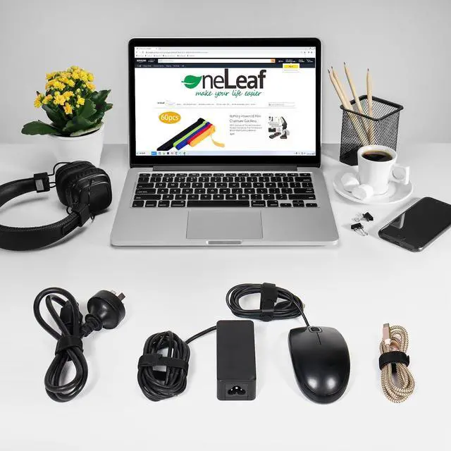 Alt view image 3 of 7 - 110PCS Reusable Cable Ties, Adjustable 8-inch Cord Organizer Ties, Multi-purpose Hook Loop Cable Management Wire Ties for Organizing Home, Office, Data Centers, Black