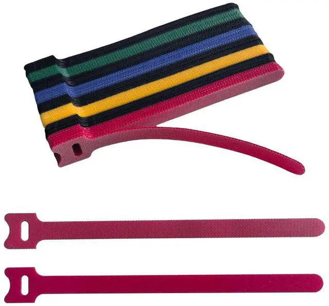 Main image of 8 Inches Multi-Colour Reusable Cable Ties Cord Straps Multi-Purpose Wire Ties Cord Wrap Hook and Loop Organizer Cable Management,Adjustable Cord Ties for Organizing Home,Office,Data Centers,56 PCS
