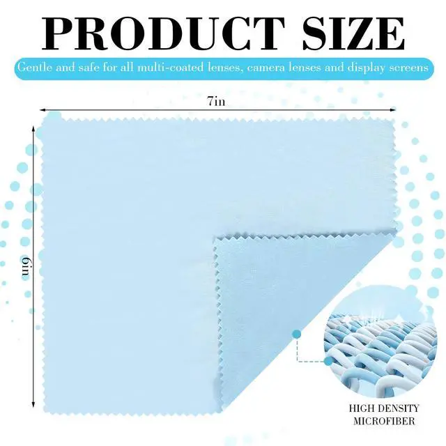 Alt view image 3 of 7 - Glasses Cloth 15 Pack (6x7 Inch) - 5 Assorted Colors - Premium Soft Scratch-Free Cleaning for Eyeglasses, Screens, Phone, Camera Lenses & Electronics
