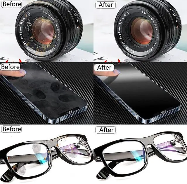Alt view image 6 of 6 - 30-Pcs Eyeglasses Cleaning Cloths (15 Black + 15 Gray) - Premium Lens Cleaning Cloth for Glasses, Phone Screens, Camera Lenses - 7" x 6" (18x15cm) - Reusable, Scratch-Free