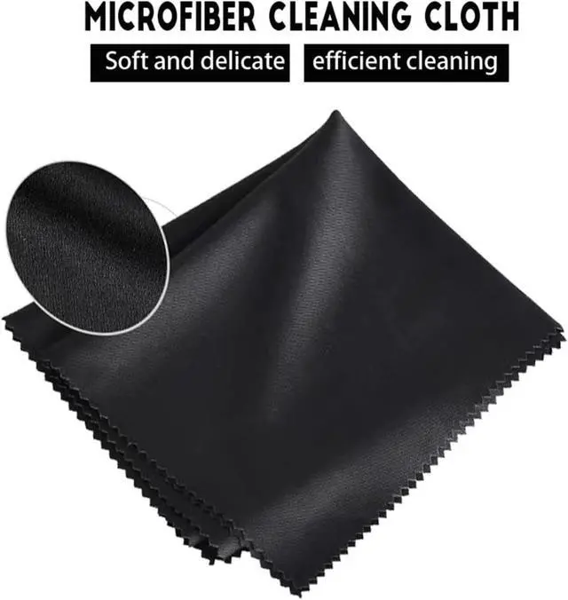 Alt view image 2 of 6 - 30-Pcs Eyeglasses Cleaning Cloths (15 Black + 15 Gray) - Premium Lens Cleaning Cloth for Glasses, Phone Screens, Camera Lenses - 7" x 6" (18x15cm) - Reusable, Scratch-Free