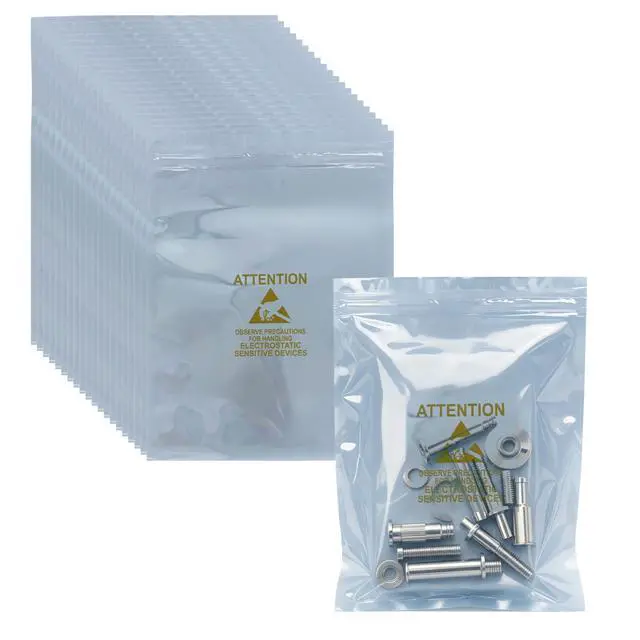 Alt view image 3 of 7 - 20 Pcs Anti Static Bag Self Seal Antistatic ESD Bag 5.9x7.9 inch
