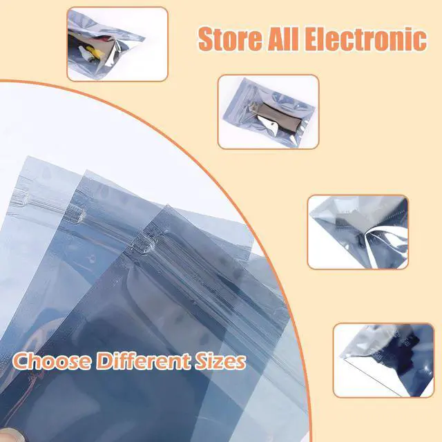 Alt view image 6 of 6 - ESD Bags, 11.8 x 15.8 inch Antistatic Bag 10pcs, Large Anti Static Bags for Motherboard Video Card LCD Screen Electronic Device