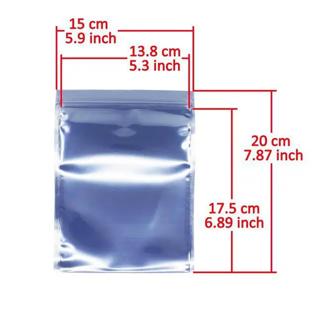 Alt view image 5 of 6 - Resealable Antistatic Ziplock ESD Shielding Bags 50 Pcs (15x20 cm/6x8 inch) Anti Static for 3.5" HDD SDD Electronic Device