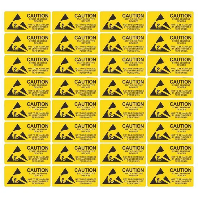 Alt view image 4 of 4 - 500PCS ESD Caution Labels for Electrostatic Sensitive Devices Anti-Static Warning Stickers, Durable Adhesive Industrial Safety Decals for Electronics, Lab & Manufacturing Use