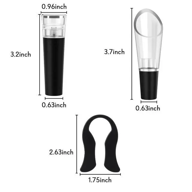 Alt view image 4 of 7 - Multifunctional Wine Bottle Opener Gift Set - Heavy-Duty Zinc Alloy Wing Corkscrew, Foil Cutter, Vacuum Stopper & Aerator Pourer for Kitchen, Bar, Restaurant, Bartenders