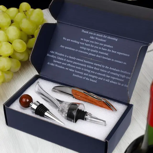 Alt view image 6 of 7 - Wine Accessories Set, Featuring 3 in-1 Multifunctional Waiters Corkscrew Bottle Opener, Wine Aerator Pourer Spout & Decanter, Air-Tight Wine Stopper.