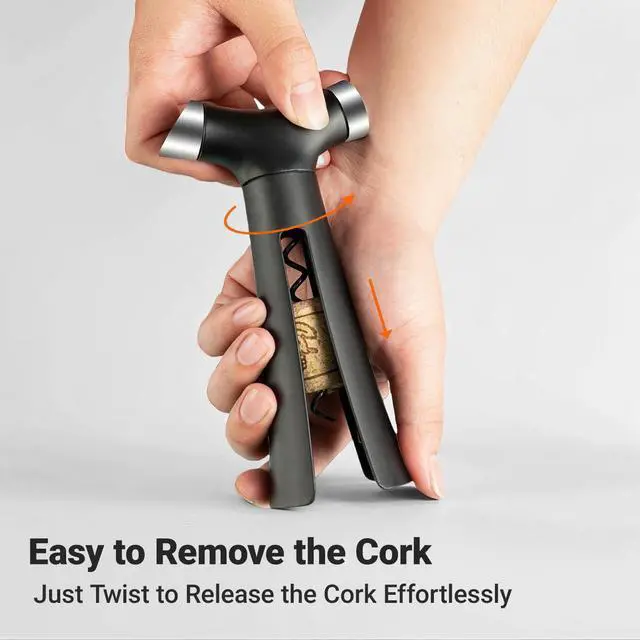Alt view image 2 of 6 - Multi-Function 4 in 1 Cork Screw Wine Bottle Opener set, Premium Wine Accessories with corkscrew, Bottle Stopper, Foil Cutter, Aerator Pourer, Thoughtful Gifts for Home, Bar & Kitchen Use
