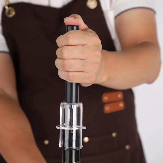 Alt view image 3 of 7 - Air Pressure Pump Bottle Opener With One Foil Cutter,One Vacuum stopper and One Wine Aerator PourerEfficient|Lightweight|Funny Cork Remover,Great For Wine Lovers,Perfect Wine Gift. (4)