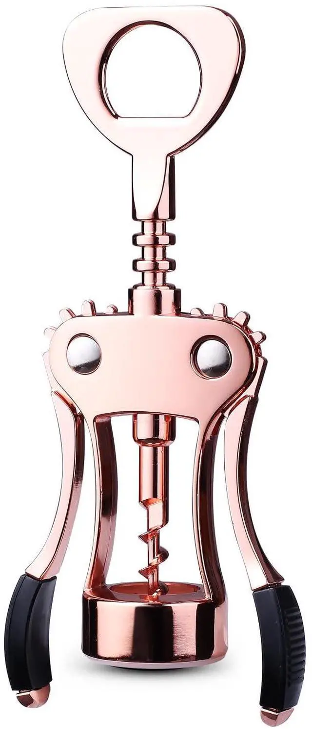 Main image of Wine Opener, Zinc Alloy Premium Wing Corkscrew with Multifunctional Bottles Opener, Sharp Wine Corkscrew with Ergonomic Non-Slip Wing Handle, Upgrade