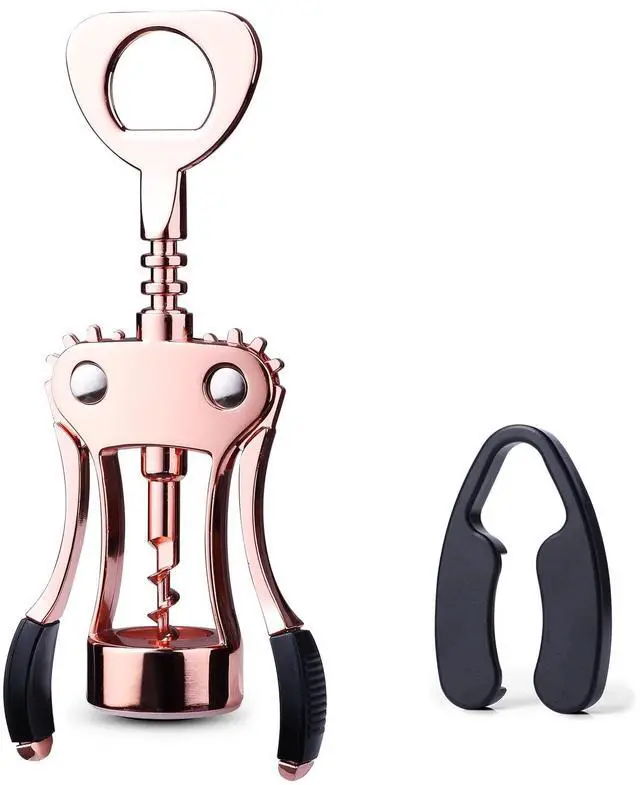 Main image of Wine Opener, Zinc Alloy Premium Wing Corkscrew Wine Bottle Opener with Multifunctional Bottles Opener, Upgrade