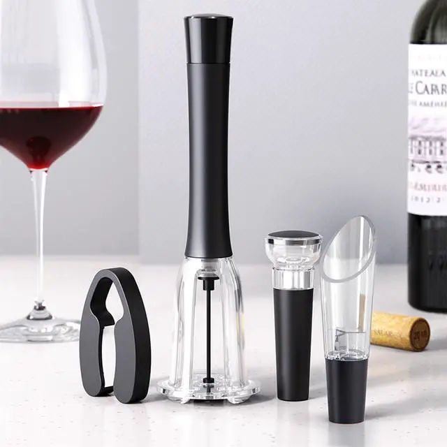 Main image of Air Pressure Wine Bottle Opener Set Pump Wine Opener Kit, Vacuum Stopper, Aerator Pourer, Foil Cutter, Safe & Easy Cork Remover Keep Cork Intact for Gift, Ouvre Bouteille de Vin