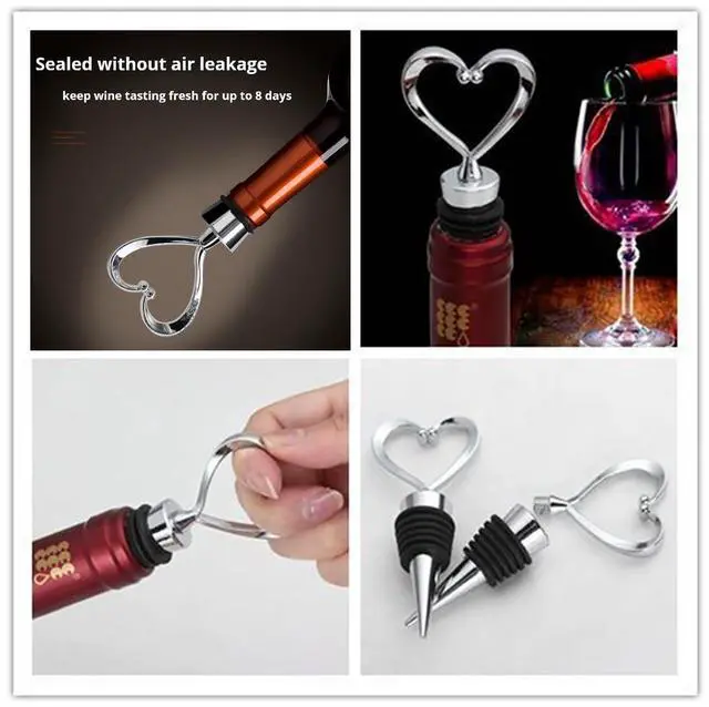 Alt view image 4 of 7 - Wine Opener, Zinc Alloy Premium Wing Corkscrew Wine Bottle Opener with Wine Stopper, Multifunctional Wine Cork Opener Bottler Opener Remover for Home, Kitchen,Restaurant,Party and as Gift