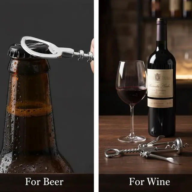 Alt view image 4 of 7 - Wine Opener Gift Set-Wing Corkscrew, Foil Cutter, Pourer and Wine Bottle Stopper Accessories Kit for Wine Lovers