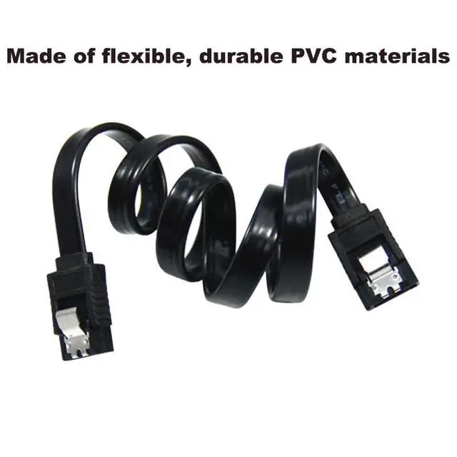 Alt view image 6 of 7 - 15.7" 3 Pack SATA Data Cable 6Gbps Straight HDD SDD Data Cable with Locking Latch Compatible for SATA HDD, SSD, CD Driver, CD Writer - Black