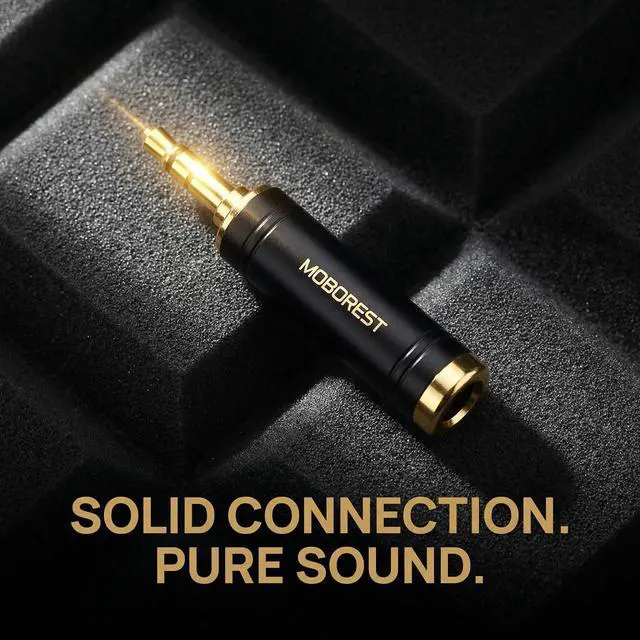 Alt view image 3 of 7 - 3.5mm to 1/4'' Stereo Audio Adapter, 1/8'' (3.5mm) Male Plug to 1/4'' (6.35mm) Jack Female Headphone Adapter, Pure Copper Gold-Plated Connector for Amp, Guitar, Piano, Home Theater - Black