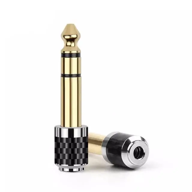 Alt view image 4 of 4 - HiFi 1/4'' Male to 1/8'' Female Stereo Headphone Adapter, Upgrade 6.35mm Stereo Male to 3.5mm Jack Stereo Plug Female Adapter (5 Pack)
