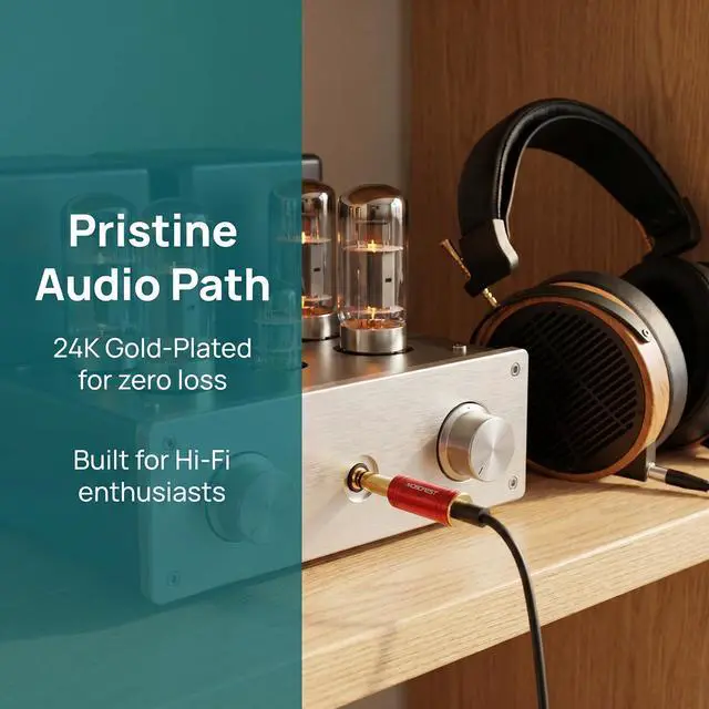 Alt view image 5 of 7 - 1/4 to 1/8 Headphone Adapter 2-Pack 6.35mm Male to 3.5mm Female Stereo Audio Jack Converter, Pure Copper Gold Plated for Guitar Amp, Mixer, Speaker, Piano, Headphones -2RED