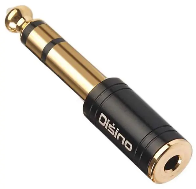 Main image of 1/4" to 3.5mm Stereo Headphones Adapter, New Upgrade Gold-Plated Pure Copper Mini Jack 1/8'' Female to 1/4'' Male Jack Plug Stereo Adapter for Headphone, Amp Adapte, Black - 1 Pack
