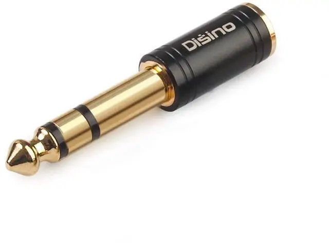 Alt view image 2 of 7 - 1/4" to 3.5mm Stereo Headphones Adapter, New Upgrade Gold-Plated Pure Copper Mini Jack 1/8'' Female to 1/4'' Male Jack Plug Stereo Adapter for Headphone, Amp Adapte, Black - 1 Pack