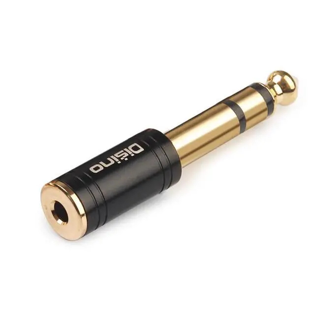 Alt view image 3 of 7 - 1/4" to 3.5mm Stereo Headphones Adapter, New Upgrade Gold-Plated Pure Copper Mini Jack 1/8'' Female to 1/4'' Male Jack Plug Stereo Adapter for Headphone, Amp Adapte, Black - 1 Pack