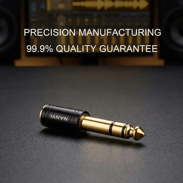 Alt view image 6 of 7 - 1/4 to 1/8 Audio Adapter, 6.35mm (6.3mm) to 3.5mm Adapter, 1/4 Inch to 3.5mm Headphone Adapter, Male to Female Stereo Jack for Amp Guitar, Piano, and Pro Audio Equipment Black