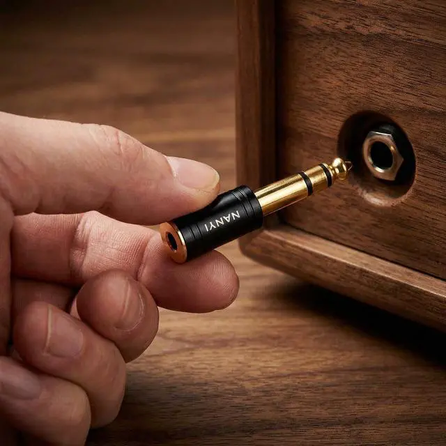 Alt view image 7 of 7 - 1/4 to 1/8 Audio Adapter, 6.35mm (6.3mm) to 3.5mm Adapter, 1/4 Inch to 3.5mm Headphone Adapter, Male to Female Stereo Jack for Amp Guitar, Piano, and Pro Audio Equipment Black