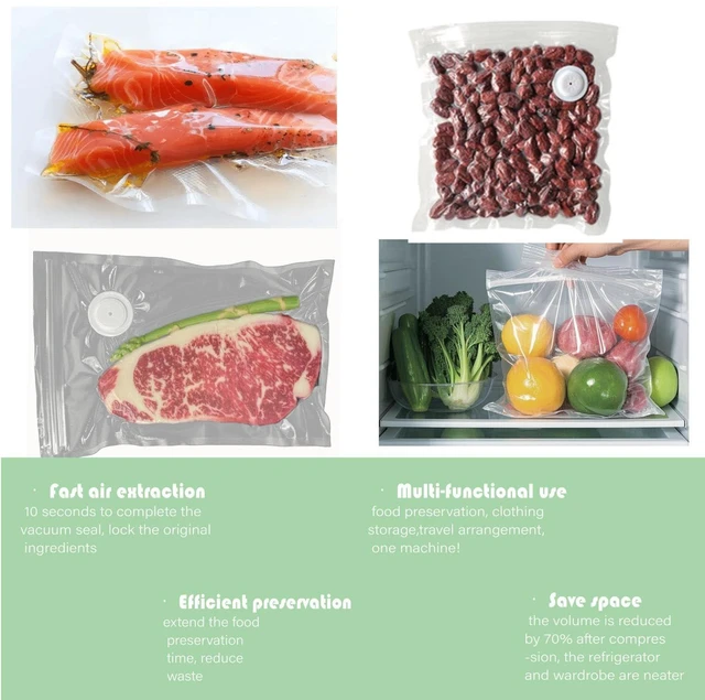 Alt view image 3 of 6 - Food Vacuum Sealing Bags - Food Storage Bags Compatible with Our Food Preservation Vacuum Sealer (10PCS)