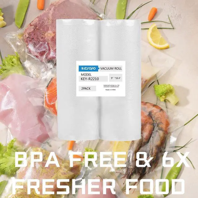 Alt view image 5 of 5 - Vacuum Sealer Bags Rolls 7sizes 2pack Thicker,Heavy Duty,BPA Free,Great for Vac storage Sous Vide Cooking (1PACK 8" x 16.4')